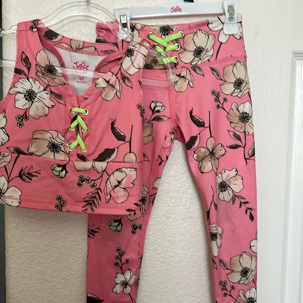 XS size 5/6 Justice workout matching set